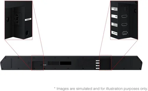 Miniatura 7 de Samsung Barra de sonido HW-Q600F Serie Q, barra de sonido de 3.1.2 canales con subwoofer, Dolby Atmos, DTS Virtual:X, Q-Symphony, sonido adaptativo