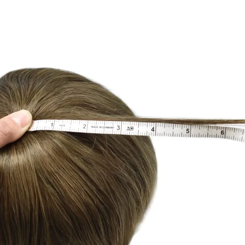Miniatura 7 de Pieza de pelo para hombre, tupé de cabello humano real, extensiones de cabello suave suizo con encaje suizo para hombres, protesis capilar