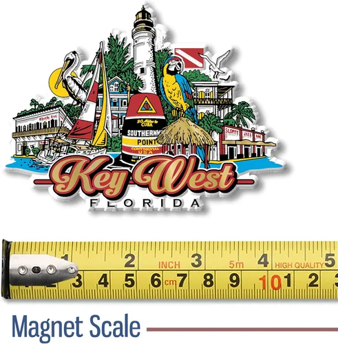 Miniatura 2 de Imán de Key West, Florida City por Classic Magnets, recuerdos coleccionables de goma 3D estilo vintage y regalos fabricados en los Estados Unidos