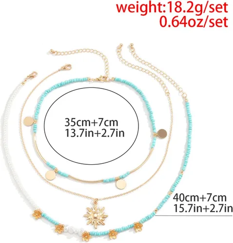 Miniatura 24 de Long tiantian Collares en capas para mujer, joyería occidental para mujer, collar de moneda apilable, collar de país, moderno, bohemio, verano