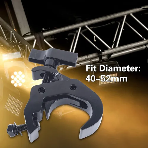 Miniatura 2 de Paquete de 8 abrazaderas de iluminación de escenario, braguero de luz de DJ resistente para carga de 1.575-2.047 in, 330 libras, abrazadera