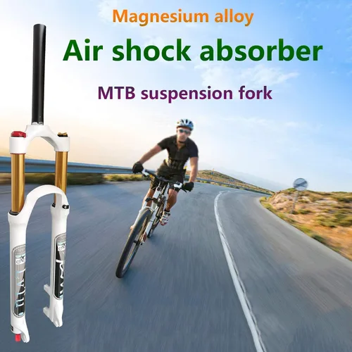 Miniatura 7 de Horquilla delantera 26 27.5 29 pulgadas de recorrido, 5.512 in, horquillas de suspensión para bicicleta de montaña Air con adaptador de freno