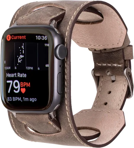 Miniatura 16 de HARDISTON Brazalete de reloj compatible con Apple 41mm para hombres y mujeres, hecho a mano de cuero genuino, compatible con iWatch Series 11 10 9 8