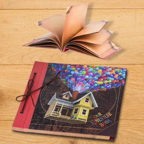 Miniatura 7 de Nuestro Libro de Aventuras 30x30 cm, Álbum de Recortes Grande Hecho a Mano, Álbum de Viaje de 60 Páginas DIY para Aniversario, Boda, Viajes, Casa