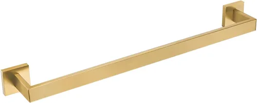 Bagnolux Accesorios de baño dorados de 22 pulgadas, toallero dorado para baño montado en la pared, toallero de latón cepillado moderno y resistente,