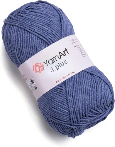 Miniatura 5 de YarnArt Jeans Plus - Hilo de mezcla de algodón suave, 100g (3.5 onzas), 160m (174 yardas), 55% algodón, 45% acrílico, grosor medio #4, ideal