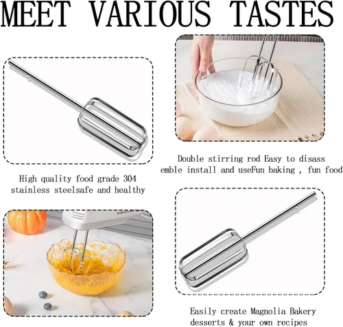 Miniatura 4 de 2 piezas de accesorios para batidora de mano, batidores para batidora de mano para cocina, piezas de repuesto de acero inoxidable para KitchenAid