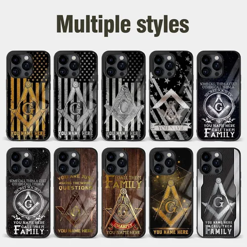 Miniatura 5 de Fundas de teléfono personalizadas con nombre de hermano masónico, regalos de mampostería gratis para hombres para iPhone 11 12 13 14 15 16 Pro Max