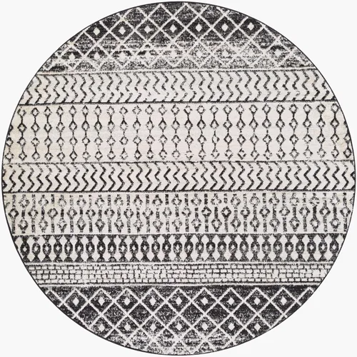 Miniatura 50 de Livabliss Alfombras de Área - Alfombra Chester Boho Marroquí Negra de 2x16 para Sala de Estar y Dormitorio - Alfombra Geométrica Blanca y Gris