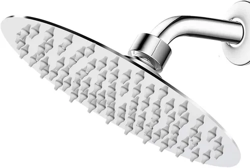 Miniatura 7 de NearMoon Cabezal de ducha redondo con brazo de ducha, ducha grande de acero inoxidable, cobertura de cuerpo completo (12 pulgadas, acabado cromado)