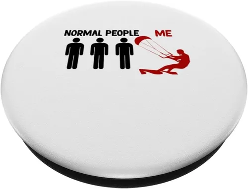 Miniatura 2 de funny Kiteboarding normel pepole me Kitesurf Kiteboarder men PopSockets Standard PopGrip