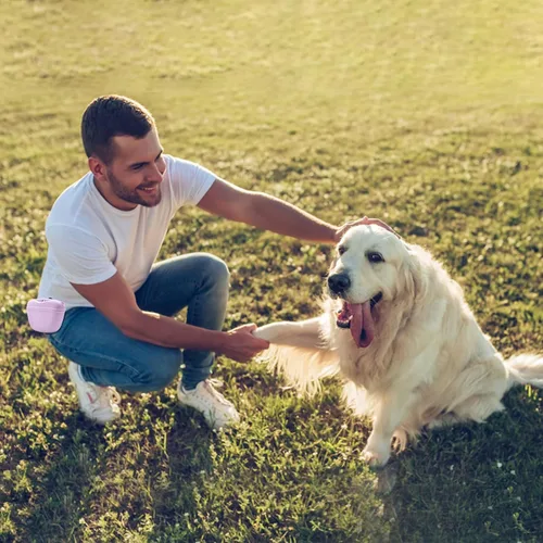 Miniatura 6 de AUDWUD Bolsa de Silicona para Premios de Perro, Con Clicker de Entrenamiento para Perros, Contenedor de Entrenamiento Portátil con Clip, Conveniente
