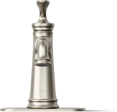 Miniatura 9 de KOHLER 27379-4K-BN Bellera - Grifo de baño de una sola manija con montaje de drenaje emergente, grifo de lavabo de baño de un agujero, 1.0 gpm