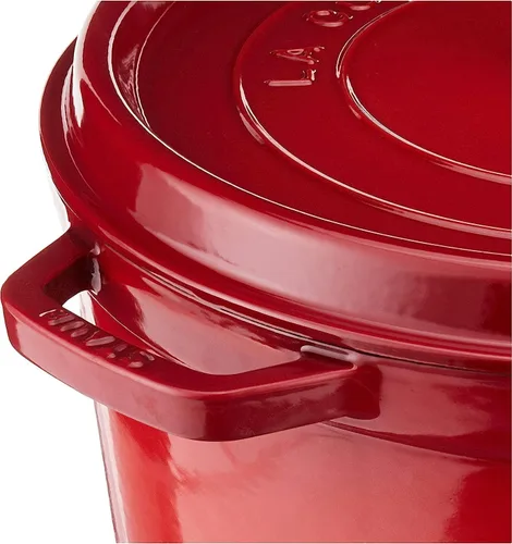 Miniatura 6 de Staub - Cocotte redonda de hierro fundido de 9 cuartos de galón, cereza, fabricado en Francia
