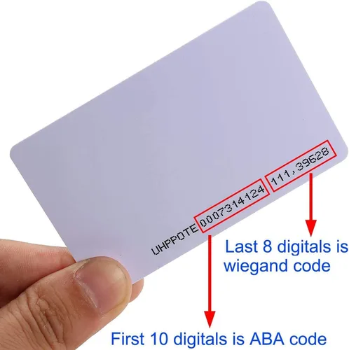Miniatura 3 de UHPPOTE Tarjeta inteligente de proximidad RFID sin contacto de 125 kHz de 0.031 in de grosor para sistema de control de acceso y asistencia