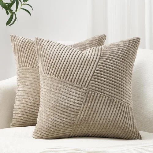 Miniatura 17 de Topfinel Juego de 2 fundas de almohada decorativas negras de 16 x 16 pulgadas para sofá, cama, decoración rústica estilo bohemio para el hogar