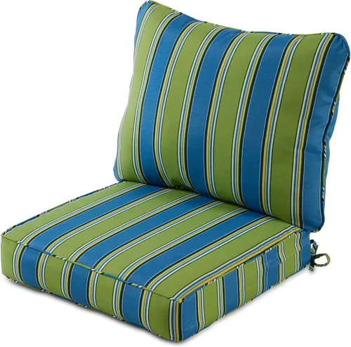 Miniatura 23 de Greendale Home Fashions Juego de cojines de asiento profundo para exterior de 2 piezas, Adobe Ártico