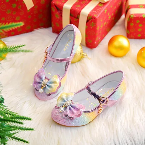Miniatura 7 de Walofou Zapatos de vestir para niñas de flores, zapatos de tacón para fiesta de boda, zapatos planos de princesa Mary Jane para niños pequeños