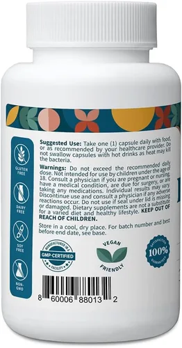 Miniatura 2 de Pattern Wellness Suplemento probiótico - 51 mil millones de UFC - Apoya el equilibrio digestivo y el bienestar intestinal - De origen consciente