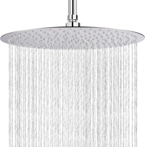 Miniatura 11 de NearMoon Cabezal de ducha de lluvia, diseño ultra fino - aumento de presión, experiencia genial, lluvia de alto flujo, acero inoxidable