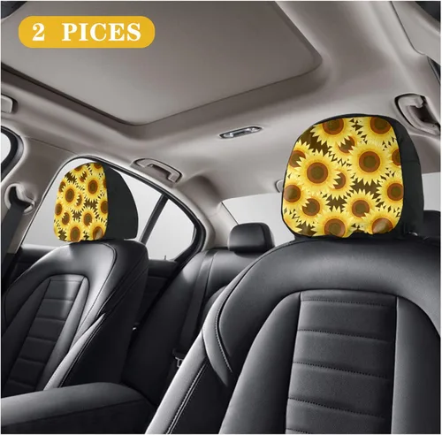 Miniatura 6 de Funda personalizada para reposacabezas de asiento de automóvil, regalos personalizables, transpirables, paquete de 2 fundas de cojín para asiento