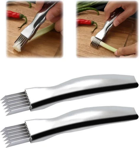 Miniatura 8 de Shred Silk The Knife, 2026 Nuevo cuchillo multifuncional de acero inoxidable picado de cebolla verde, herramienta de rebanar de cocina para 3