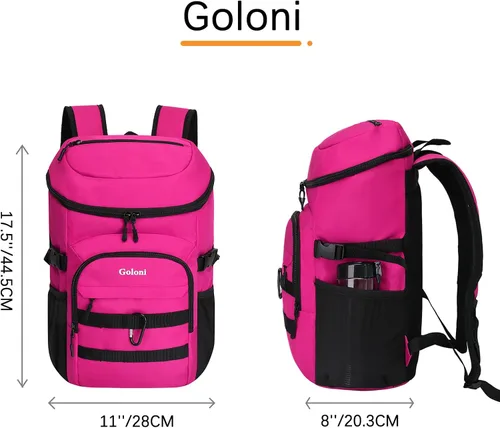 Miniatura 2 de Mochila térmica con aislamiento, a prueba de fugas, pequeña mochila térmica suave para hombres y mujeres, para campamentos, viajes, playa, Rosa