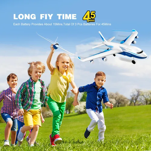 Miniatura 6 de 4DRC Aviones de espuma G2 con control remoto para niños y adultos, aviones RC con 3 baterías para principiantes y adultos, juguetes de avión regalos