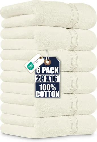 Miniatura 13 de Utopia Towels- Paquete de 6 toallas de mano prémium, 100% algodón hilado en anillo, ultrasuaves y altamente absorbentes, 18 oz/m2 (600 g/m2), 16 x