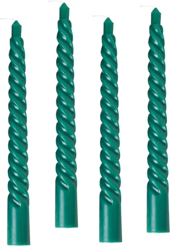 Miniatura 12 de Kandelo - Velas espiraladas cónicas de 8 pulgadas, 4 unidades, 5 horas, sin humo, vela larga, candelabros altos, para el hogar, cena, fiesta, boda