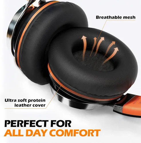 Miniatura 3 de Auriculares Ailihen C8, ligeros y plegables con micrófono para iPhone, iPad, iPod, teléfonos inteligentes Android, computadoras, laptop, Mac, Negro