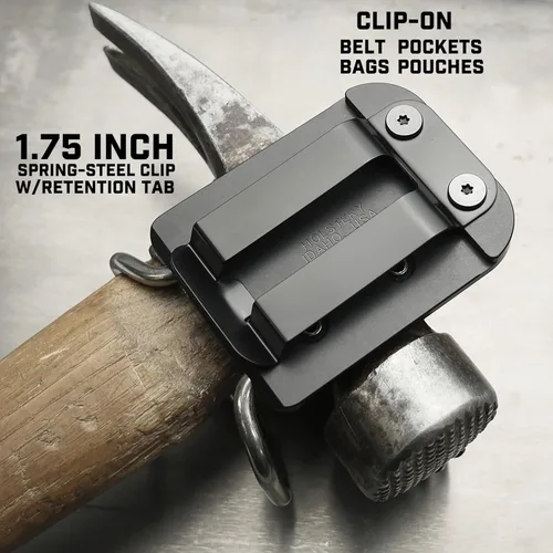 Miniatura 5 de Holstery HammerMaster Bucle Porta Martillo - Funda de Cinturón con Clip para Herramientas Sostiene Martillos, Hacha o Mazo