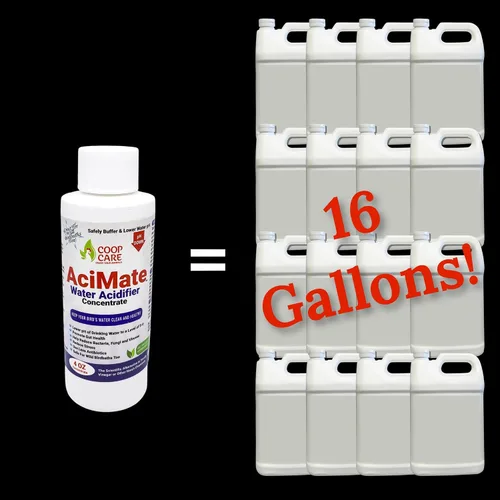 Miniatura 4 de AciMate Concentrado Acidulador de Agua (4 onzas) – Optimiza el pH del agua, elimina el crecimiento de BioFilm y algas en tus bebederos. 10 veces más