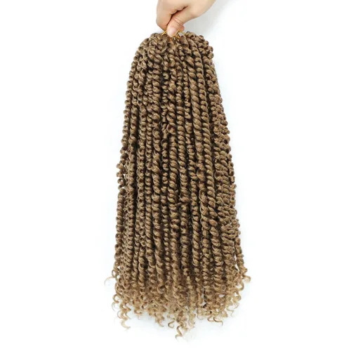 Miniatura 19 de Pelo de ganchillo Passion Twist de 10 pulgadas, 8 paquetes, cabello Passion Twist pre-trenzado, cabello de ganchillo Passion Twist para mujeres 1b