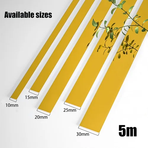 Miniatura 7 de Moldura dorada para pared, de acero inoxidable de 16.4 pies, acabado metalizado similar a un espejo, acabado flexible para techo y suelo