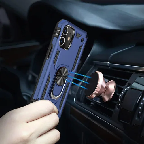Miniatura 6 de Funda para iPhone 12, iPhone 12 Pro, [grado militar de 16 pies probada en caídas], anillo protector a prueba de golpes para iPhone 12/12 Pro, azul