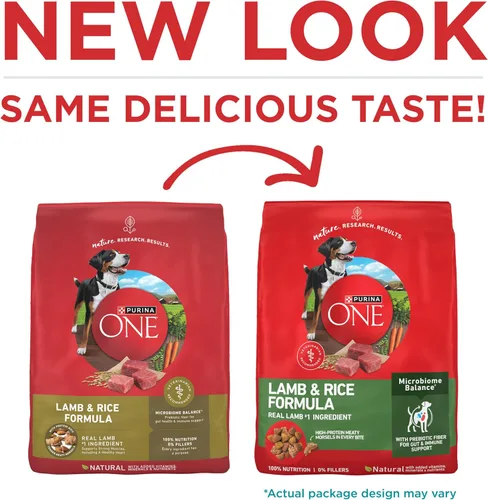 Miniatura 2 de Purina ONE Comida seca para perros con fórmula de cordero y arroz, bolsa de 16.5 libras