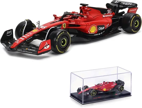 Miniatura 16 de 1/43 F1 2023 SF23 16# Charles Leclerc Scuderia SF23 55# Carlos Sainz aleación coche fundido a presión modelo modelo regalo (1/43 SF23 Monza #16)