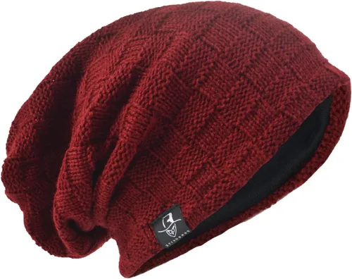 Miniatura 16 de Gorro de punto holgado con calavera de gran tamaño para hombre tipo skullcap