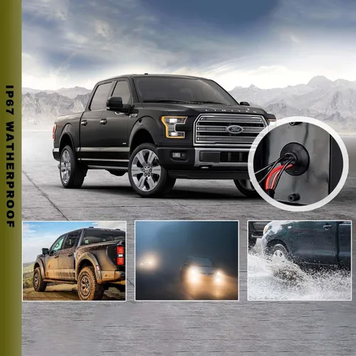 Miniatura 5 de Luces traseras LED para Ford F150 2009-2014, diseño LED completo, luces traseras ahumadas, carcasa negra, luces de marcha atrás, lado del conductor
