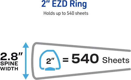 Miniatura 4 de Avery Carpeta resistente de 3 anillos con One Touch EZD, Carpetas de 2 pulgadas de 3 anillos, versátil para uso en el hogar, escuela y oficina