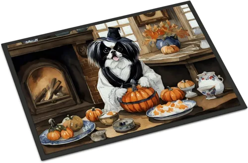 Miniatura 106 de Caroline's Treasures DAC1720MAT Affenpinscher - Tapete de otoño para cocina, con calabazas, 18 x 27 pulgadas, tapete para puerta delantera