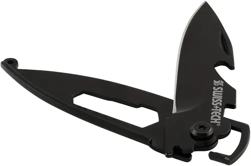Miniatura 3 de SWISS+TECH ST45019 Mini cuchillo plegable negro de acero inoxidable 7 en 1 (paquete individual)