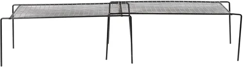 Angoily Estante telescópico de cocina, estante expandible para cocina, estantes apilables, organización de gabinete, estante expandible, estante de