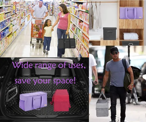 Miniatura 6 de Bolsa grande utilitaria, bolsa impermeable para playa y picnic, almacenamiento plegable y reutilizable