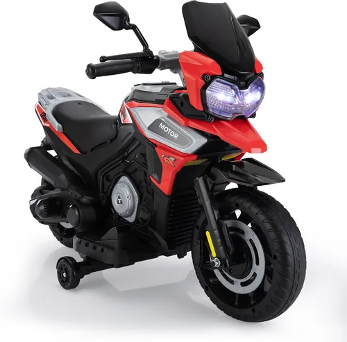 Miniatura 2 de TOBBI - Motocicleta para niños, eléctrica, estilo motocross, bicicleta para niños pequeños con ruedas de entrenamiento, juguetes de 12V, batería