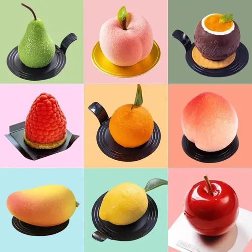 Miniatura 7 de OCPO KITCHEN Molde de silicona naranja para hornear pasteles de mousse, chocolate, postre de frutas, pudín, gelatina, molde de helado, molde