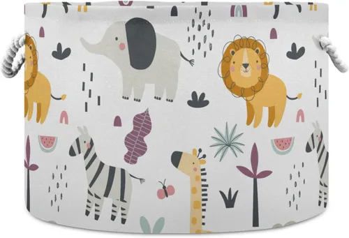 Miniatura 13 de senya Cesta de almacenamiento grande plegable bolsa de ropa redonda plegable de tela para ropa sucia cesta de lavado plegable para niños coches