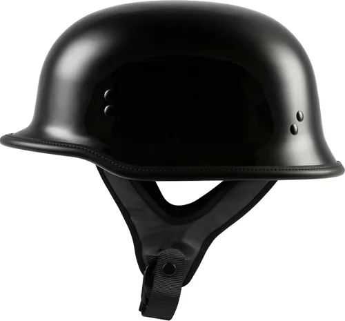 Miniatura 5 de Highway 21 Medio casco de 0.354 in para motocicleta, aprobado por DOT, protección de crucero ligero de perfil bajo, certificado FMVSS 218 (cromo, XS)