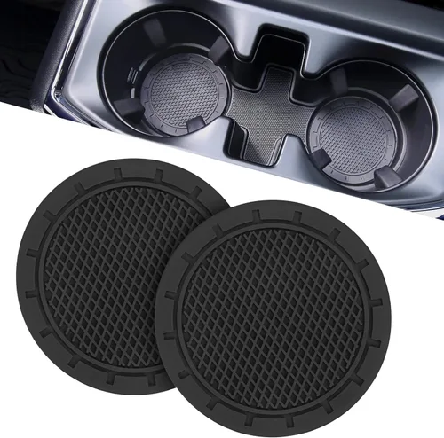 JOYTUTUS – Posavasos para automóvil, 2 unidades, universales, antideslizantes, a prueba de golpes, inserto para portavasos de PVC, 7 cm, accesorios